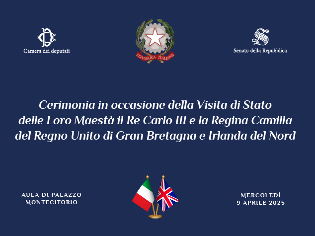 Visita di Stato di Re Carlo III e della Regina Camilla alla Camera dei deputati 